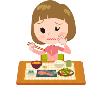 噛めないで困る女性